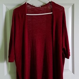 Red Semi-Long Cardigan